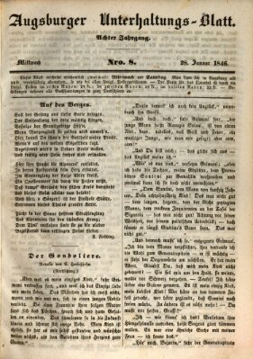 Augsburger Unterhaltungs-Blatt Mittwoch 28. Januar 1846