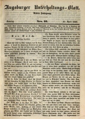 Augsburger Unterhaltungs-Blatt Samstag 25. April 1846