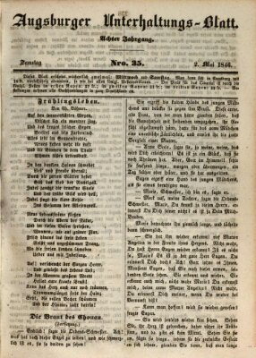 Augsburger Unterhaltungs-Blatt Samstag 2. Mai 1846