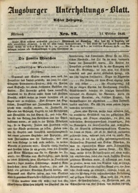 Augsburger Unterhaltungs-Blatt Mittwoch 14. Oktober 1846