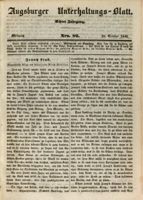 Augsburger Unterhaltungs-Blatt Mittwoch 28. Oktober 1846