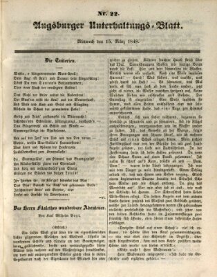 Augsburger Unterhaltungs-Blatt Mittwoch 15. März 1848