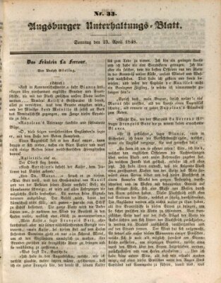 Augsburger Unterhaltungs-Blatt Sonntag 23. April 1848