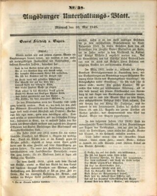 Augsburger Unterhaltungs-Blatt Mittwoch 10. Mai 1848