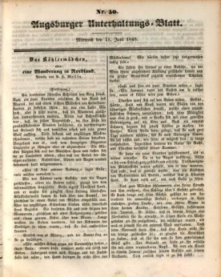 Augsburger Unterhaltungs-Blatt Mittwoch 21. Juni 1848