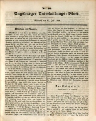 Augsburger Unterhaltungs-Blatt Mittwoch 12. Juli 1848