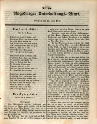 Augsburger Unterhaltungs-Blatt Mittwoch 19. Juli 1848