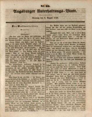 Augsburger Unterhaltungs-Blatt Sonntag 6. August 1848