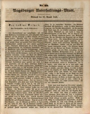 Augsburger Unterhaltungs-Blatt Mittwoch 23. August 1848