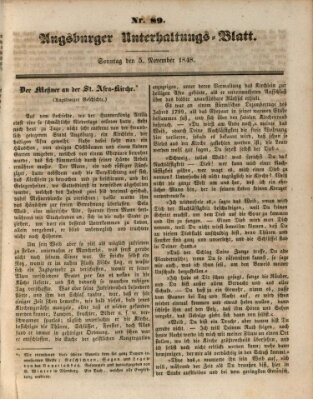 Augsburger Unterhaltungs-Blatt Sonntag 5. November 1848