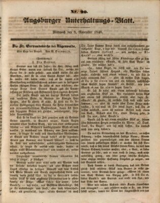 Augsburger Unterhaltungs-Blatt Mittwoch 8. November 1848