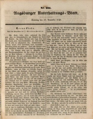 Augsburger Unterhaltungs-Blatt Sonntag 17. Dezember 1848