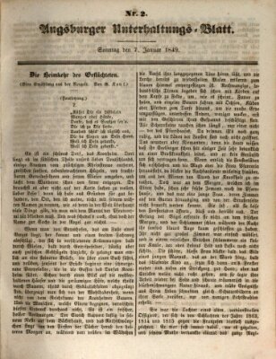 Augsburger Unterhaltungs-Blatt Sonntag 7. Januar 1849