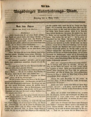 Augsburger Unterhaltungs-Blatt Sonntag 4. März 1849