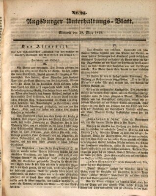 Augsburger Unterhaltungs-Blatt Mittwoch 28. März 1849