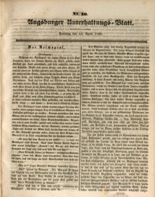 Augsburger Unterhaltungs-Blatt Sonntag 15. April 1849