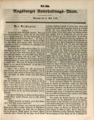 Augsburger Unterhaltungs-Blatt Sonntag 6. Mai 1849