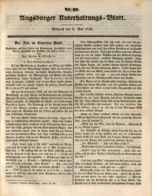 Augsburger Unterhaltungs-Blatt Mittwoch 9. Mai 1849