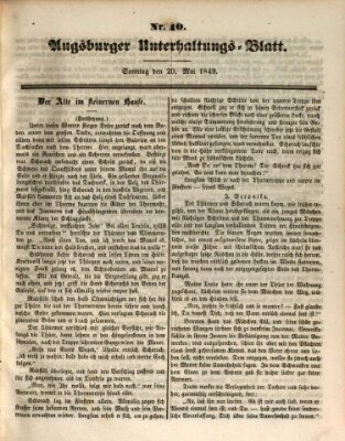 Augsburger Unterhaltungs-Blatt Sonntag 20. Mai 1849