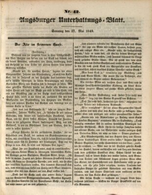 Augsburger Unterhaltungs-Blatt Sonntag 27. Mai 1849