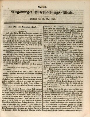 Augsburger Unterhaltungs-Blatt Mittwoch 30. Mai 1849