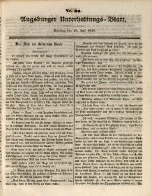 Augsburger Unterhaltungs-Blatt Sonntag 29. Juli 1849