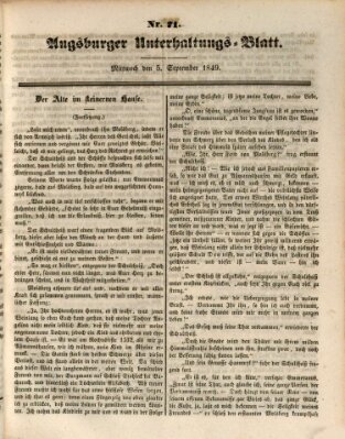 Augsburger Unterhaltungs-Blatt Mittwoch 5. September 1849