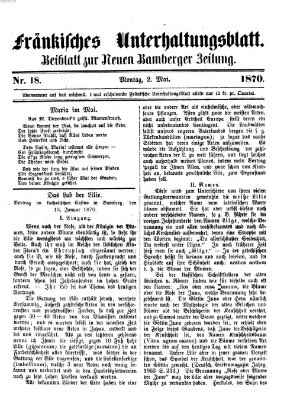 Fränkisches Unterhaltungsblatt (Bamberger Zeitung) Montag 2. Mai 1870