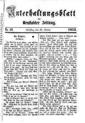 Neustadter Zeitung. Unterhaltungsblatt der Neustadter Zeitung (Neustadter Zeitung) Samstag 22. Januar 1853