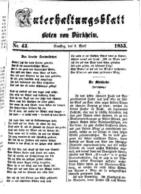 Neustadter Zeitung. Unterhaltungsblatt der Neustadter Zeitung (Neustadter Zeitung) Samstag 9. April 1853