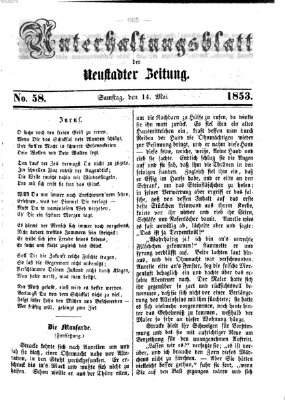 Neustadter Zeitung. Unterhaltungsblatt der Neustadter Zeitung (Neustadter Zeitung) Samstag 14. Mai 1853