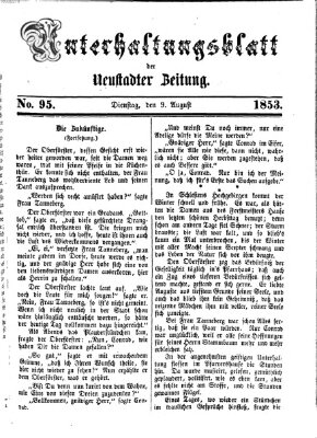 Neustadter Zeitung. Unterhaltungsblatt der Neustadter Zeitung (Neustadter Zeitung) Dienstag 9. August 1853