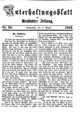 Neustadter Zeitung. Unterhaltungsblatt der Neustadter Zeitung (Neustadter Zeitung) Donnerstag 11. August 1853