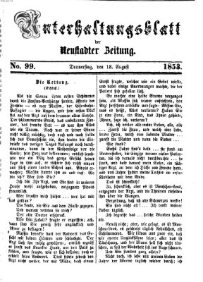 Neustadter Zeitung. Unterhaltungsblatt der Neustadter Zeitung (Neustadter Zeitung) Donnerstag 18. August 1853