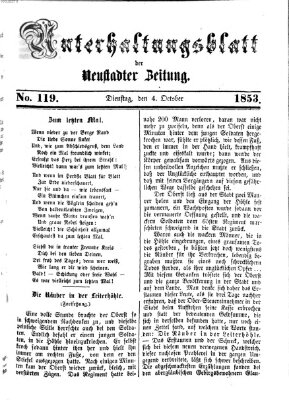 Neustadter Zeitung. Unterhaltungsblatt der Neustadter Zeitung (Neustadter Zeitung) Dienstag 4. Oktober 1853