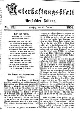 Neustadter Zeitung. Unterhaltungsblatt der Neustadter Zeitung (Neustadter Zeitung) Samstag 15. Oktober 1853