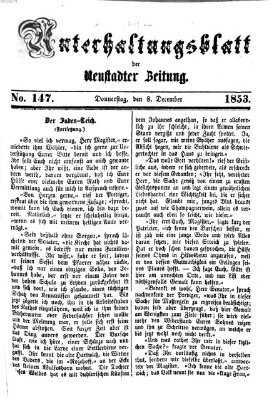 Neustadter Zeitung. Unterhaltungsblatt der Neustadter Zeitung (Neustadter Zeitung) Donnerstag 8. Dezember 1853