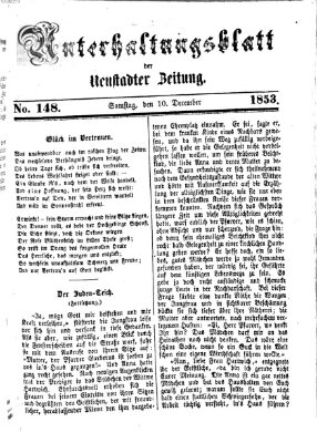 Neustadter Zeitung. Unterhaltungsblatt der Neustadter Zeitung (Neustadter Zeitung) Samstag 10. Dezember 1853