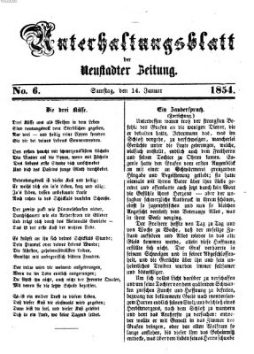 Neustadter Zeitung. Unterhaltungsblatt der Neustadter Zeitung (Neustadter Zeitung) Samstag 14. Januar 1854