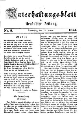 Neustadter Zeitung. Unterhaltungsblatt der Neustadter Zeitung (Neustadter Zeitung) Donnerstag 19. Januar 1854