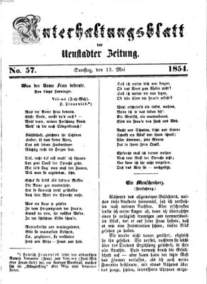 Neustadter Zeitung. Unterhaltungsblatt der Neustadter Zeitung (Neustadter Zeitung) Samstag 13. Mai 1854