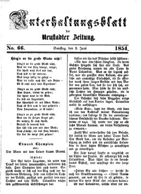 Neustadter Zeitung. Unterhaltungsblatt der Neustadter Zeitung (Neustadter Zeitung) Samstag 3. Juni 1854