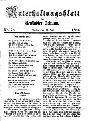 Neustadter Zeitung. Unterhaltungsblatt der Neustadter Zeitung (Neustadter Zeitung) Samstag 24. Juni 1854