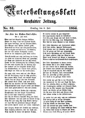 Neustadter Zeitung. Unterhaltungsblatt der Neustadter Zeitung (Neustadter Zeitung) Samstag 8. Juli 1854