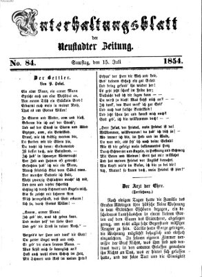 Neustadter Zeitung. Unterhaltungsblatt der Neustadter Zeitung (Neustadter Zeitung) Samstag 15. Juli 1854