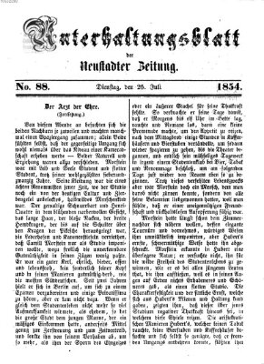 Neustadter Zeitung. Unterhaltungsblatt der Neustadter Zeitung (Neustadter Zeitung) Dienstag 25. Juli 1854