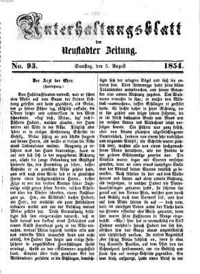 Neustadter Zeitung. Unterhaltungsblatt der Neustadter Zeitung (Neustadter Zeitung) Samstag 5. August 1854