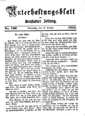 Neustadter Zeitung. Unterhaltungsblatt der Neustadter Zeitung (Neustadter Zeitung) Donnerstag 12. Oktober 1854