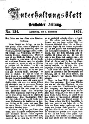 Neustadter Zeitung. Unterhaltungsblatt der Neustadter Zeitung (Neustadter Zeitung) Donnerstag 9. November 1854