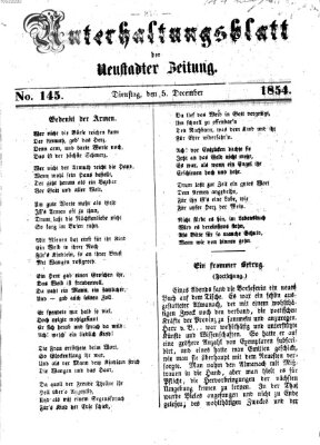 Neustadter Zeitung. Unterhaltungsblatt der Neustadter Zeitung (Neustadter Zeitung) Dienstag 5. Dezember 1854